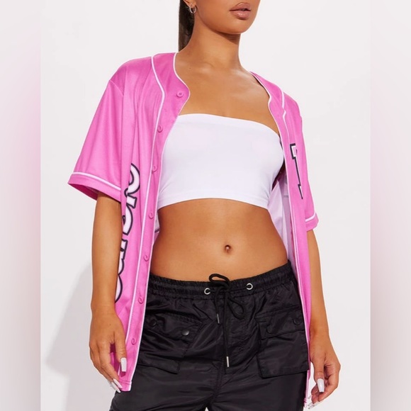 Barbie Pink West Coast Baseball Style Jersey MLB Barbie Night Jersey - Picture 3 of 4